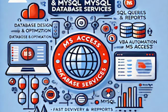 design, develop, and fix ms access and mysql databases