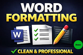 fix ms word document formatting professionally and document designing
