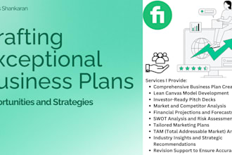create business plans and lean canvas models