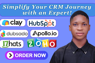 setup clay com, hubspot crm, apollo io, yotpo sms, zoho, zendesk, pipedrive ghl