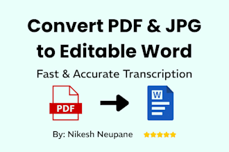 accurately convert PDF and jpg files to editable word documents