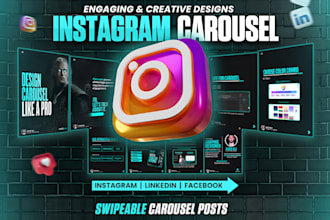 design attractive carousel post for instagram and linkedin
