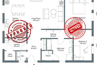 do site plan floor plan review and stamp architectural drawing and mep