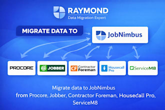 migrate data jobnimbus procore jobber contractor foreman housecall pro servicem8