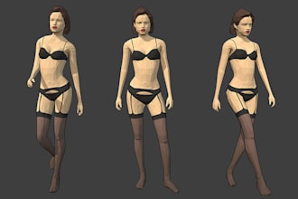 model, rig,texture 3d character, rigging in maya blender,ik fk contort, nsfw rig