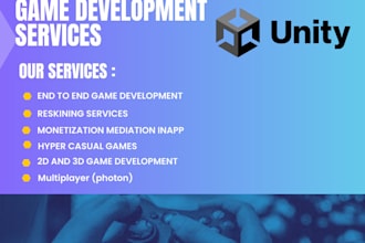 provide unity  3d game development