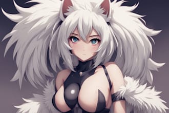 do anime art, nsfw, fanart, furry character, manga and logo