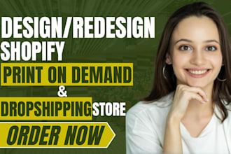 build shopify store design shopify print on demand shopify ecommerce website seo
