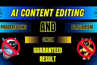 rewrite, humanize, edit, and proofread ai content professionally