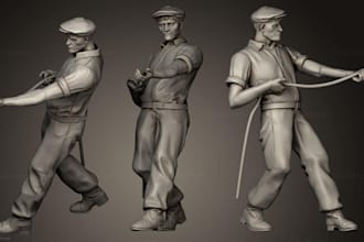 do 3d action figure, 3d statue, 3d head, head bust, 3d face for 3d printing