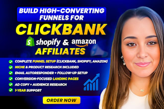 build clickbank affiliate marketing sales funnel, shopify affiliate marketing