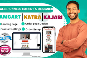 redesign or design samcart,kajabi,katra product landing page, ebook sales page