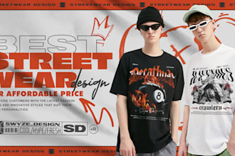 create luxury streetwear clothing design