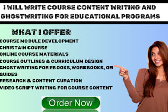 do christian course writing and ghostwriting