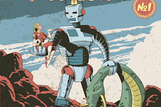 draw retro style posters