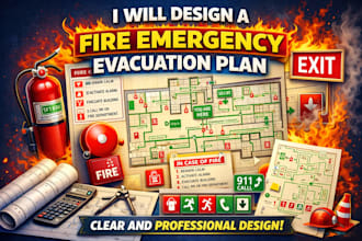 design a fire emergency evacuation plan for your building