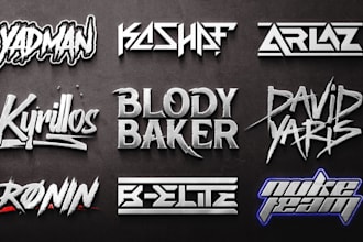 design a dj, edm, rap, band, or music producer logo