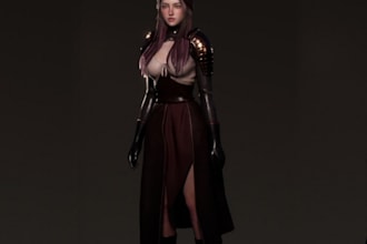 build 3d game character, rigging,3d amor,nsfw model,texture, 3dasset animation