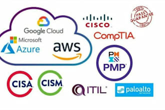 help get azure ,pmp, AWS ,cisco, cisa, cism,scrum and istqb