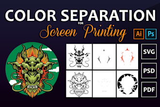 do screen printing color separation for shirt designs