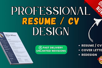 design a professional resume and cover letter