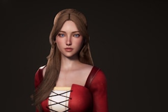 create realistic ue5 character,3d customize,3d nsfw model, rig3d,idle animation
