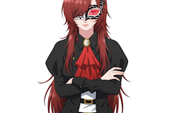 simple render anime character for video games