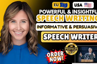 write an eloquent informative and persuasive speech in 24hrs for any occasion