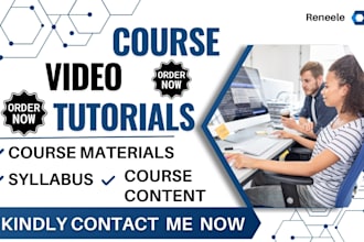 create webinar, online courses roadmap, video tutorials, slide presentation