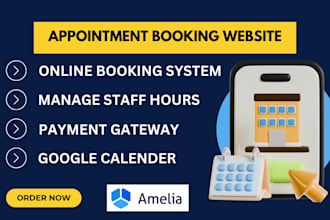 install the amelia booking plugin and create an appointment booking website