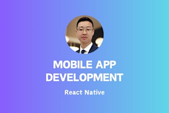 develop mobile app for ios and android with react native expo