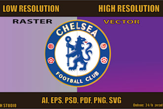 convert raster logo and images into vector ai files