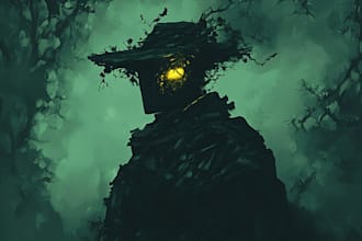 draw a dark art, heavy metal, slam, horror, death, poster