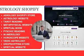 design astrology shopify store spiritual book tarot reading metaphysical website