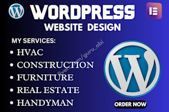 do service handyman website cleaning plumber hvac real estate wordpress website