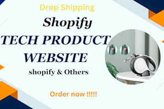 build a shopify tech product website accessories electronics