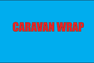 design caravan wrap trailer, food, truck or camper, vehicle wrap, truck wrap