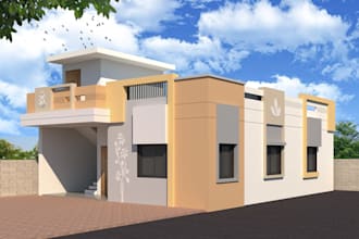 draw 3d elevation, rendering of 2d elevation