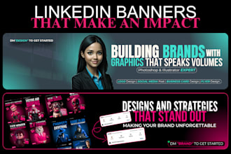 design linkedin banner and profile pic that elevates your profile