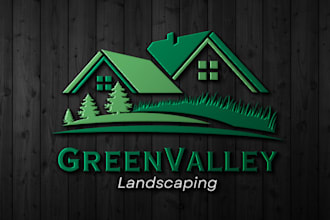 design unique house, plant, and famer logo