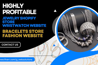 design a jewelry shopify store wristwatch store bracelets store fashion website