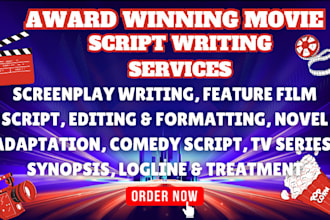 write industry format movie script screenplay feature film short script writer