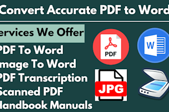 convert accurate PDF to word, handwriting to word, convert scan pdf to excel