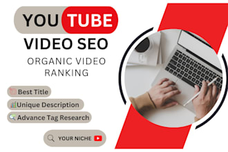 be youtube SEO expert and optimize videos for maximum traffics