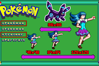 create pokémon, fakemon, or your trainersona in pixel art