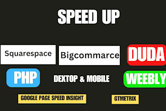 do squarespace bigcommarce duda PHP weebly speed optimize