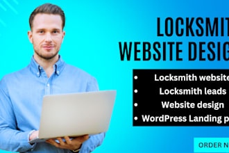 design a premium locksmith website wordpress landing page locksmith leads