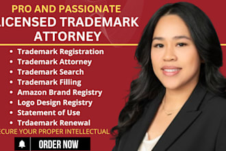 be your licensed patent, USA, canada, uk trademark registration attorney, uspto