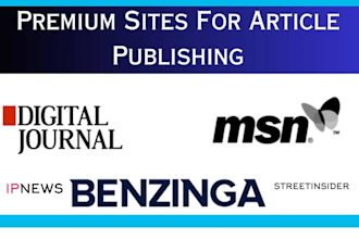publish article, PR and guest post on digital journal, and ipnews