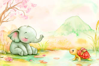 draw custom children story book illustration